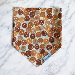 DOG Bandana - Pumpkin Smileys - Size L Large